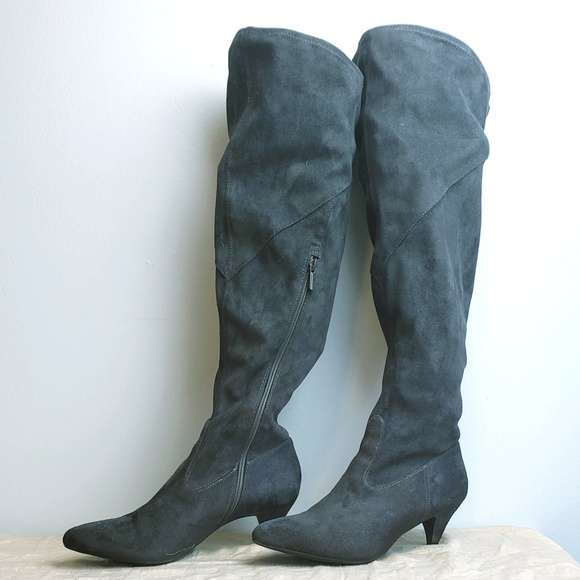 Lane Bryant Shoes - Lane Bryant Over the Knee Wide Calf Boot Heel Sz9W